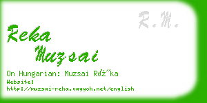 reka muzsai business card